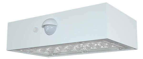 V-TAC napelemes tégla alakú fali lámpa 3W, 2in1 színhővel, szenzorral, fehér házzal - SKU 10306