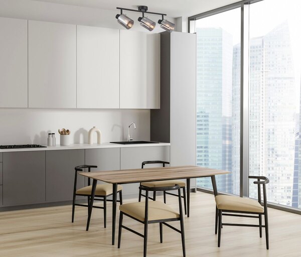 Italux modern spot lámpa sardo fekete füstös itxspl-5581-3-bk-sg