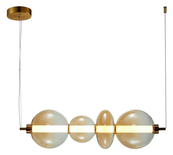 Italux glamour modern függeszték sonte antik bronz borostyán itx5902854539475