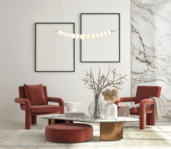Italux glamour modern függeszték ronza fehér arany itx5900644331063