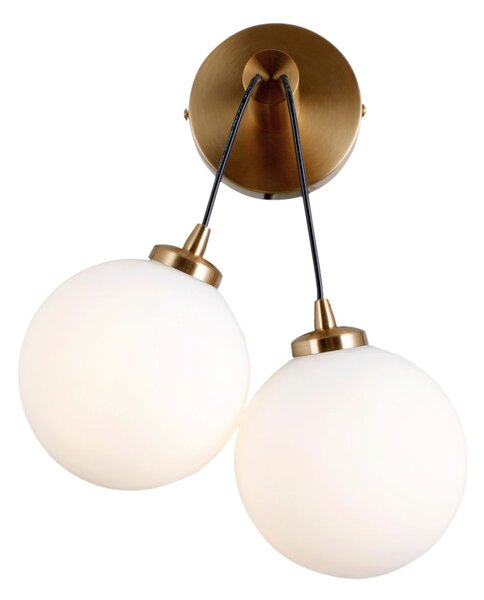 Italux modern fali lámpa perlos fehér sárgaréz itxwl-54456-2-hb