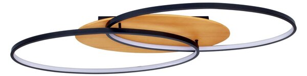 Italux Modern Mennyezeti lámpa Poraso Fekete ITXPLF-93439-24W-WO