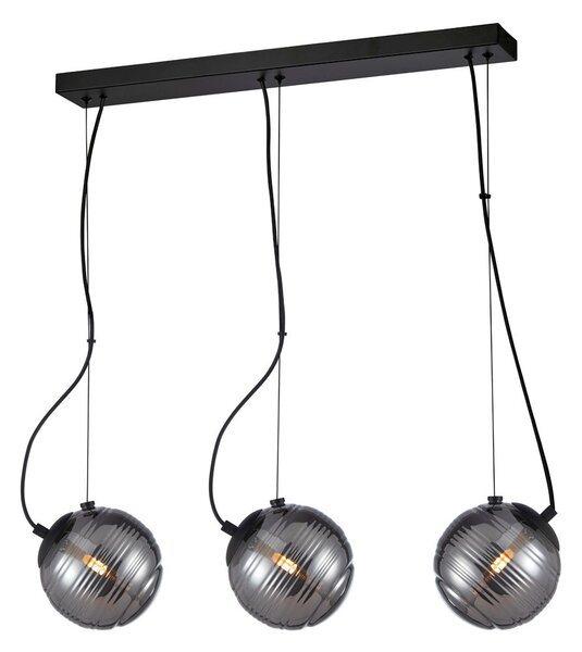 Italux modern függeszték perona matt fekete füstös szürke itxpnd-92389-3l-bk