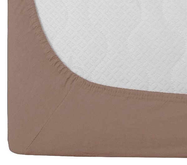 Jersey lepedő EXKLUZÍV világosbarna 180x200 cm, 100% pamut