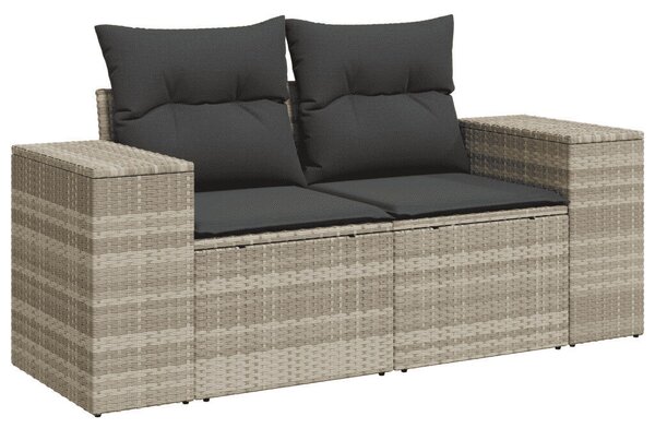VidaXL Polyrattan Kerti Ülőgarnitúra - 11 részes - Világosszürke