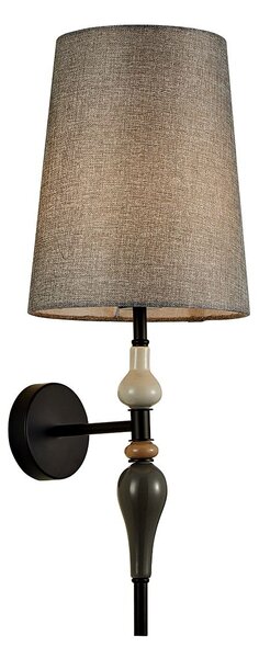 Italux klasszikus boho fali lámpa nerom matt fekete szürke itxwl-22374-bk