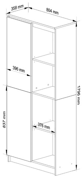 Polc – Accord – Resolverse R80 (wenge). Akció -18%