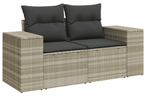 VidaXL Polyrattan Kerti Ülőgarnitúra - 8 részes - Világosszürke