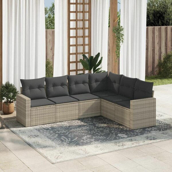 VidaXL Polyrattan Kerti Ülőgarnitúra - 6 részes
