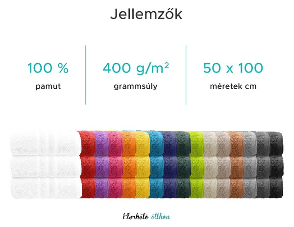 Classic törölköző 50 x 100 cm piros, 100% pamut