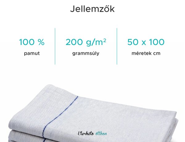Orvosi kéztörlő MEDI 50 x 100 cm, 100% pamut