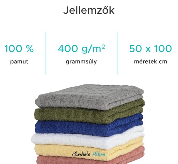 SOFT törölköző 50 x 100 cm világosszürke, 100% pamut