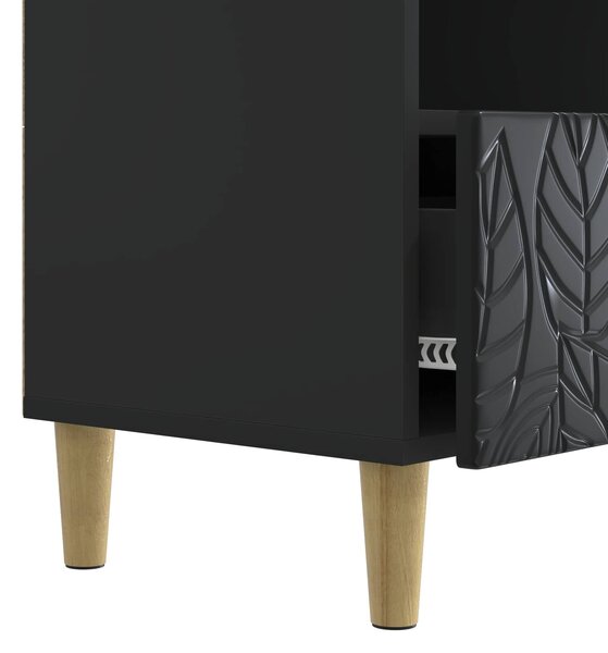 VidaXL TV szekrény 102 x 34,5 x 50 cm Fekete Szerelt Fa