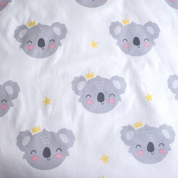 Szürke pamut gyerek ágyneműhuzat babaágyhoz 100x135 cm Koala "Sweet Dreams" – Jerry Fabrics