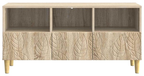 VidaXL TV szekrény 102 x 34,5 x 50 cm Sonoma Tölgy Szerelt Fa
