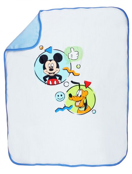 Disney Mickey és Plútó wellsoft béléses pamut babatakaró (méret: 70x90cm)
