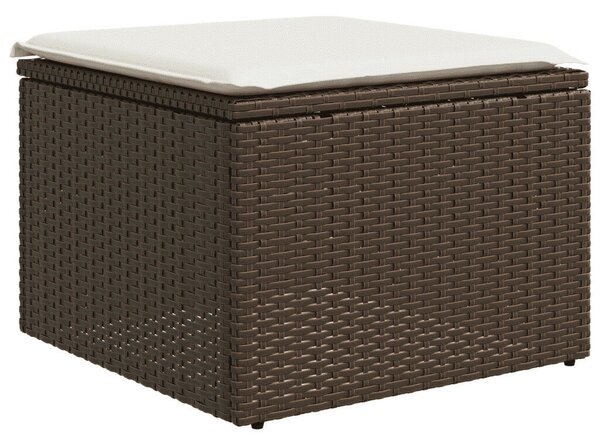 VidaXL 13 részes barna polyrattan kerti ülőgarnitúra párnákkal