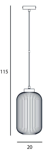 Italux modern függeszték lindo fehér fekete itxpnd-52636-1-bk