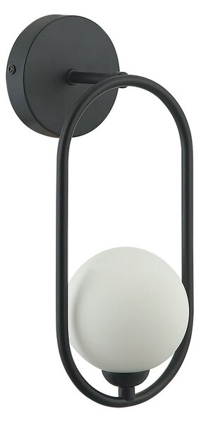 Italux modern fali lámpa lupus fehér fekete itxwl-3965-1-bl