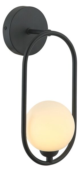 Italux modern fali lámpa lupus fehér fekete itxwl-3965-1-bl