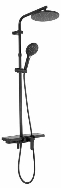 REA - Santos zuhanygarnitúra csapteleppel 150mm, fekete, REA-P8803