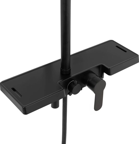 REA - Santos zuhanygarnitúra csapteleppel 150mm, fekete, REA-P8803