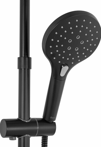 REA - Santos zuhanygarnitúra csapteleppel 150mm, fekete, REA-P8803