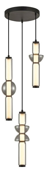 Italux modern függeszték bruni matt fekete halványszürke itx5902854539826