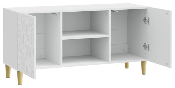 VidaXL TV szekrény 102 x 34,5 x 50 cm Magasfényű Fehér Szerelt Fa