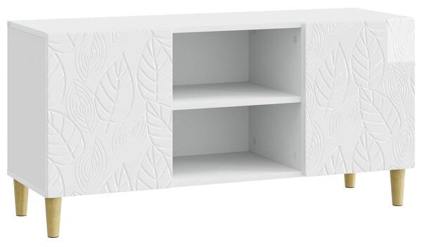 VidaXL TV szekrény 102 x 34,5 x 50 cm Magasfényű Fehér Szerelt Fa