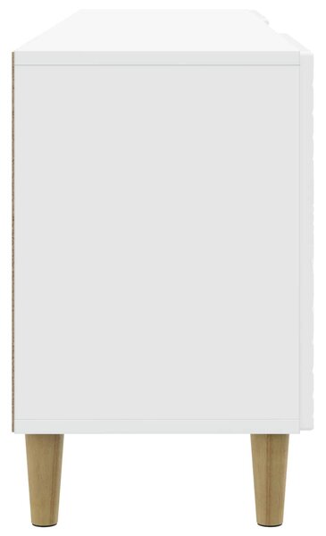 VidaXL TV szekrény 102 x 34,5 x 50 cm Magasfényű Fehér Szerelt Fa