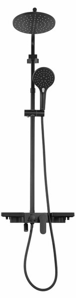 REA - Santos zuhanygarnitúra csapteleppel 150mm, fekete, REA-P8803