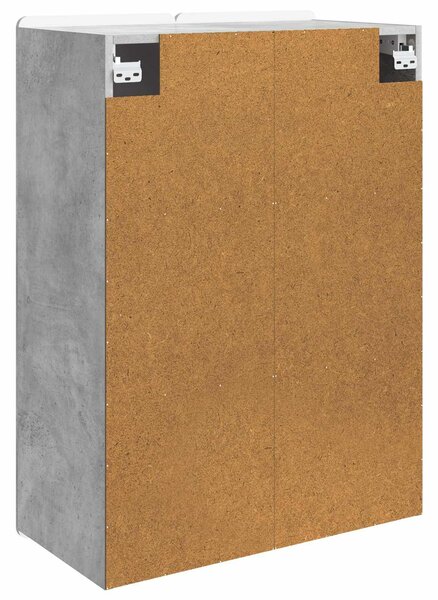 VidaXL Fali szekrény Betonszürke 66 x 34,5 x 92 cm Szerelt Fa