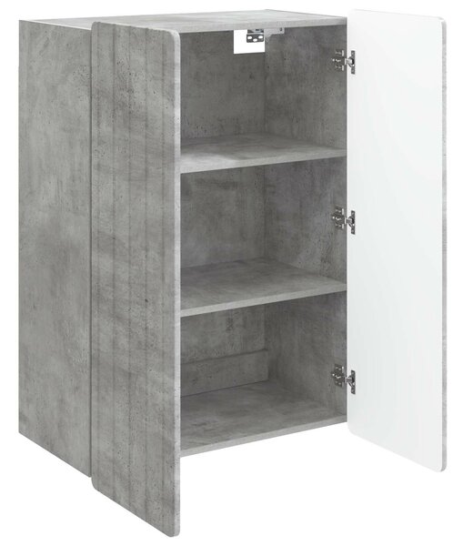 VidaXL Fali szekrény Betonszürke 66 x 34,5 x 92 cm Szerelt Fa