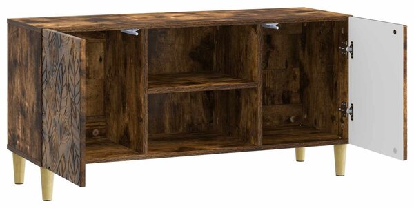VidaXL TV szekrény 102 x 34,5 x 50 cm Füstös Tölgy Szerelt Fa