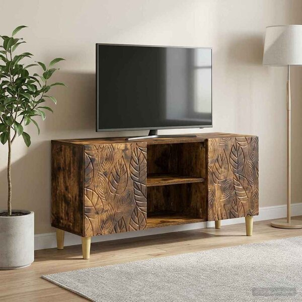 VidaXL TV szekrény 102 x 34,5 x 50 cm Füstös Tölgy Szerelt Fa
