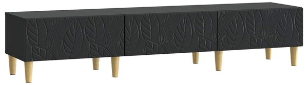 VidaXL TV szekrény 147 x 34,5 x 30 cm Fekete Szerelt Fa