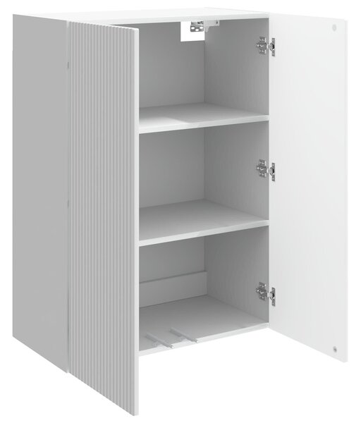 VidaXL Fali szekrény Magasfényű Fehér 66 x 34,5 x 90 cm Szerelt Fa