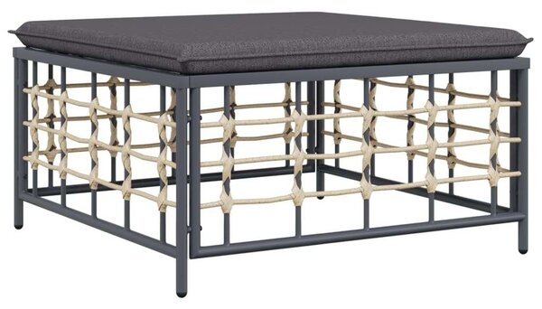 VidaXL 4-részes antracitszürke polyrattan kerti ülőgarnitúra párnákkal