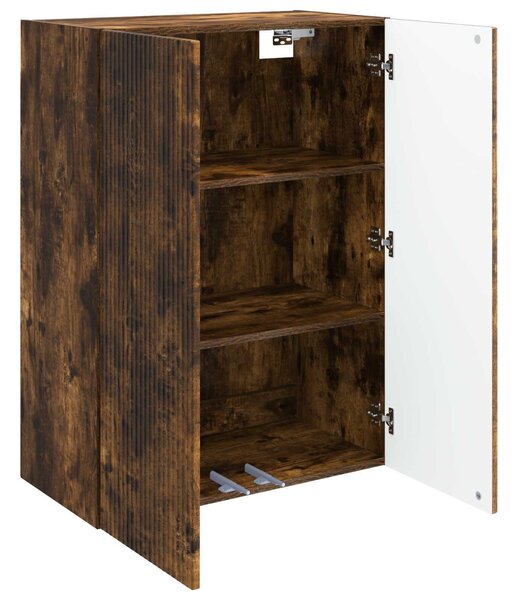 VidaXL Fali szekrény Füstös Tölgy 66 x 34,5 x 90 cm Szerelt Fa