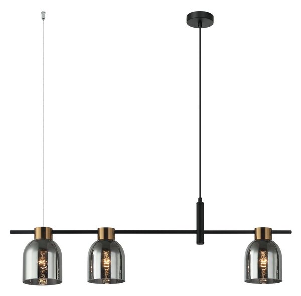 Italux modern függeszték servio fekete füstös itxpnd-66892-3-bk-sg