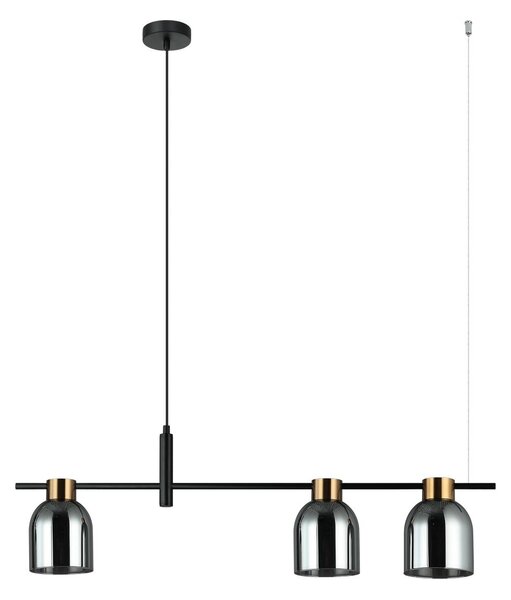 Italux modern függeszték servio fekete füstös itxpnd-66892-3-bk-sg