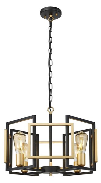 Italux loft modern függeszték primero matt fekete arany itxpnd-44003-4-bk-gd