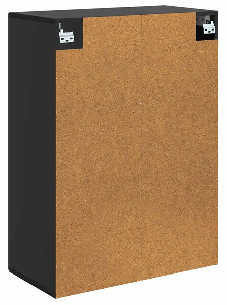 VidaXL Fali szekrény Fekete 66 x 34,5 x 90 cm Szerelt Fa