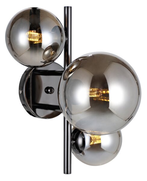 Italux modern fali lámpa canello króm fekete füstös itxwl-406007-3a-bcr