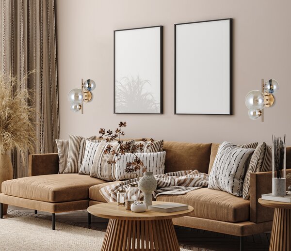 Italux modern fali lámpa canello borostyán mézédes sárgaréz itxwl-406007-3-hbr
