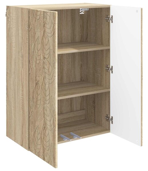 VidaXL Fali szekrény Sonoma Tölgy 66 x 34,5 x 90 cm Szerelt Fa