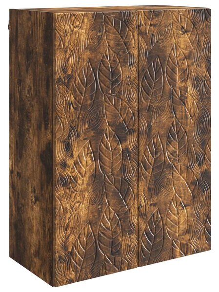 VidaXL Fali szekrény Füstös Tölgy 66 x 34,5 x 90 cm Szerelt Fa
