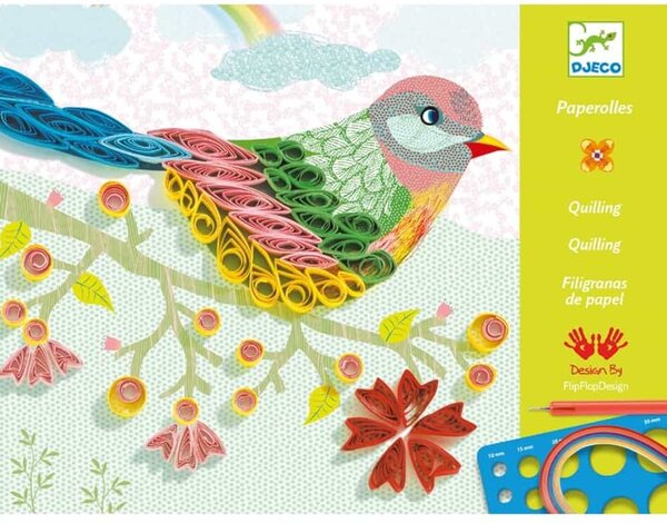 Djeco Művészeti műhely - Quilling díszítésű képek - Spiral seasons
