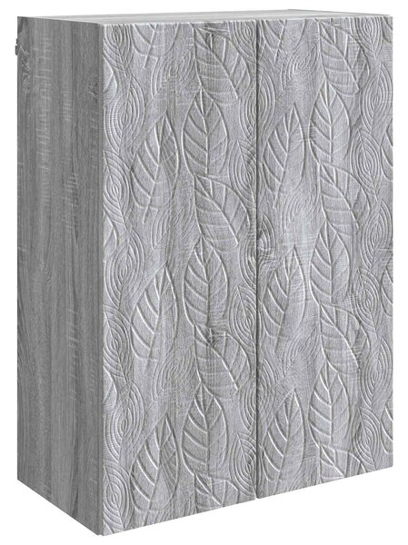 VidaXL Fali szekrény Szürke Sonoma 66 x 34,5 x 90 cm Szerelt Fa